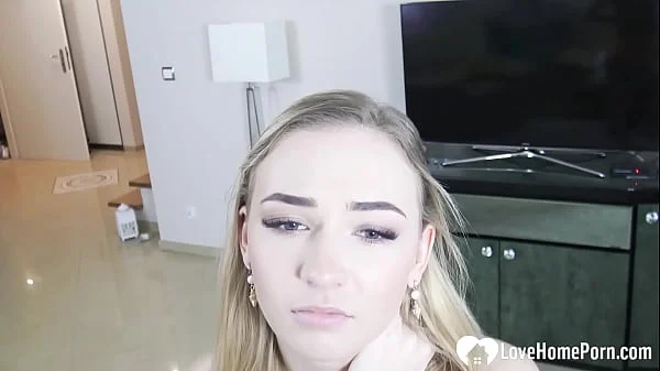 Blonde teen gets shafted hard in POV