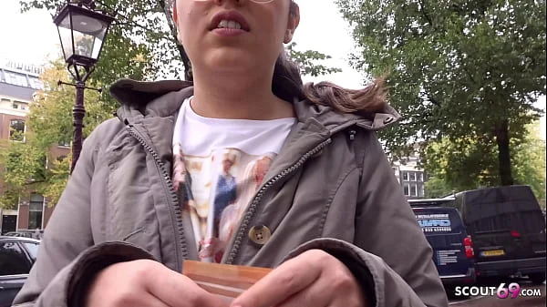 GERMAN SCOUT - TINY NATURAL NERD GIRL PICKUP AND ROUGH FUCK AT STREET CASTING