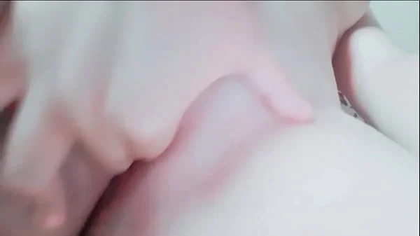 Pale petite girl masturbating, close-up pink tiny pussy - Hana Lily